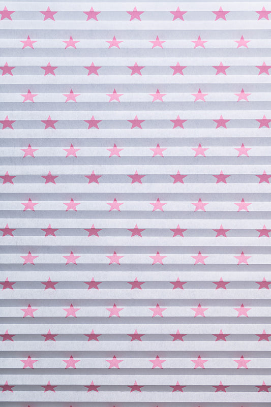 Pink Stars Window Shade